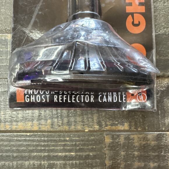 Vintage 1996 Halloween Ghost Ghoul Boo Blow Mold Candle Light Indoor Reflector - Picture 3 of 5